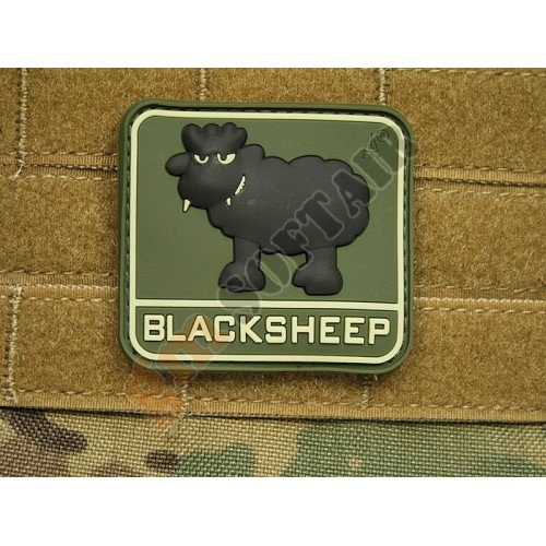 Patch Black Sheep (nera con scritta grigia)