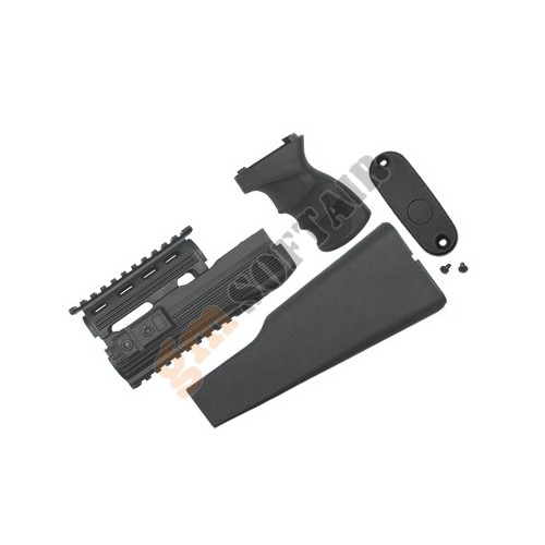 Handguard - Stock - Pistol Grip Kit for AK47 BK (KA-SK-13-S-BK King Arms)