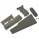 Handguard - Stock - Pistol Grip Kit for AK47 OD (KA-SK-13-S-OD King Arms)