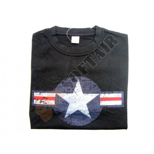 T-Shirt WWII USAF Black Size S (133504B-S FOSTEX)