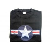 T-Shirt WWII USAF Black Size S (133504B-S FOSTEX)