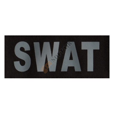 Patch SWAT Silver on Black Background (ID-12(GREY) Guarder)