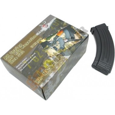 Set of 5 110bb AK ABS Magazines Black (KA-MAG-07-V King Arms)