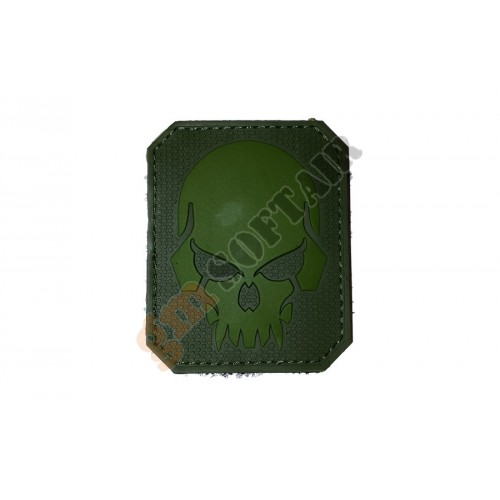 Patch PVC Skull Verde