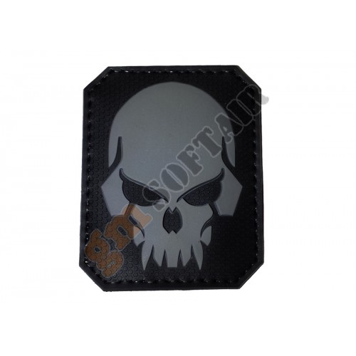 Patch PVC Skull Grigia