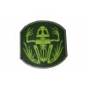 Patch PVC Frog Skeleton Tono su Tono Verde