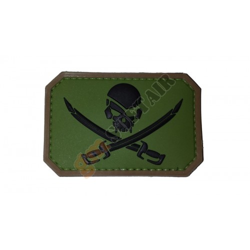 Patch PVC Jolly Roger Verde