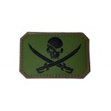 Patch PVC Jolly Roger Verde