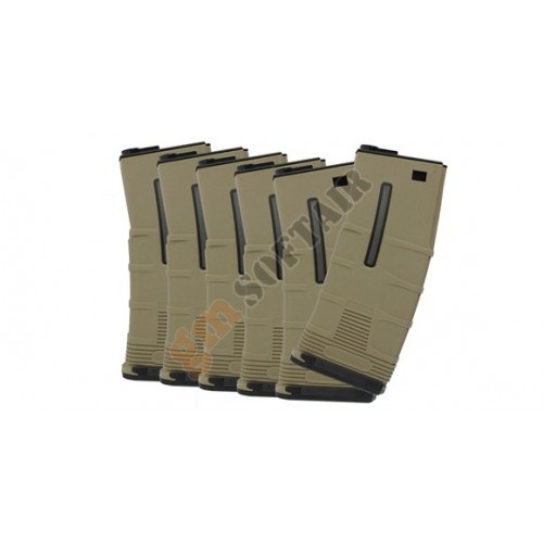 Box 6 Caricatori Monofilari da 180bb T-Tactical per M4 TAN