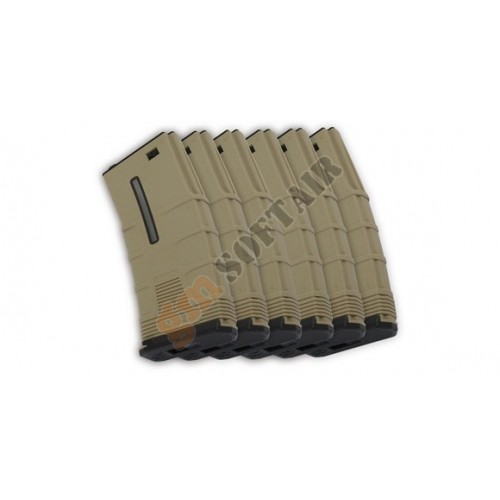 Box 6 Caricatori Monofilari da 45bb T-Tactical per M4 TAN