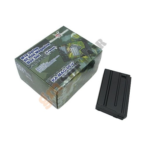 Set of 5 85bb M16 Vietnam Style ABS magazines (KA-MAG-09-V King Arms)