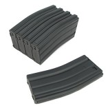 Set of 5 68bb AR15 Series Metal Magazines Black (KA-MAG-02-V King Arms)