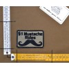 Patch Ricamata 1 Dollar Mustache Rides Verde