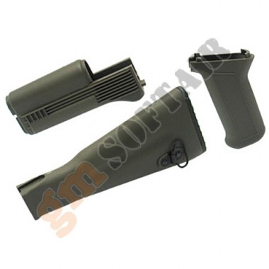 Kit Stock - Handguard - AEG Pistol Grip for AK74MN Olive Drab (KA-SK-10-S-OD King Arms)