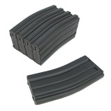 Set of 5 120bb AR15 Series Metal Magazines (KA-MAG-23-V-BK King Arms)