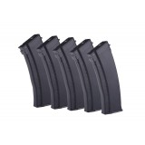 Set da 5 Caricatori in ABS da 120bb per AK74 Plum Black