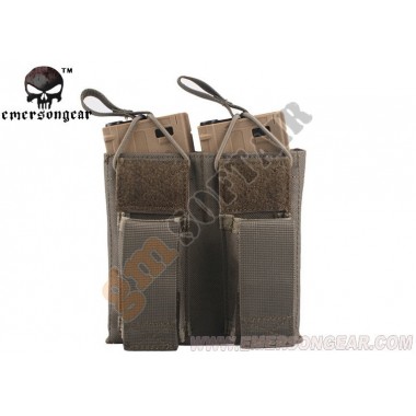 Open Top Double Magazine (5.56 & 9mm) Pouch Foliage Green (EM6362 EMERSON)