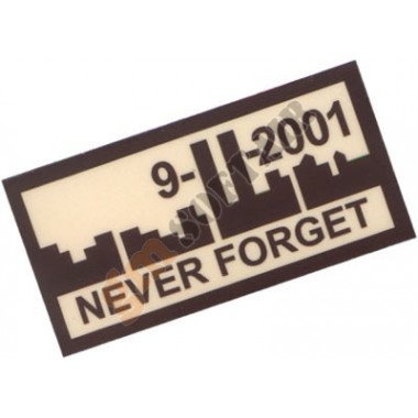 Patch Never Forget 911 TAN PVC (KA-AC-2181-TA King Arms)