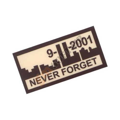 Patch Never Forget 911 TAN PVC (KA-AC-2181-TA King Arms)