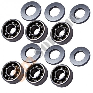 8mm Open Bearing Bushings Set for A&K Minimi / M60 / MK43 FPS (B8M60)