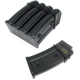 Set of 5 50bb G36 ABS Magazines Black (KA-MAG-05-V-OR King Arms)