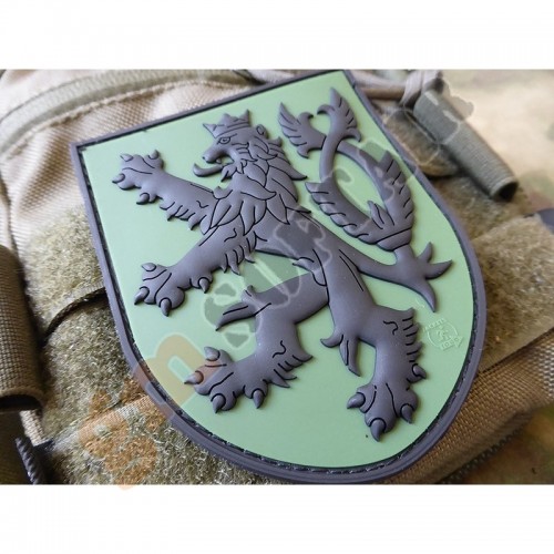 Patch 3D CZ Lion Shield Black