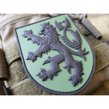 Patch 3D CZ Lion Shield Black