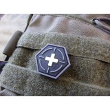 Patch 3D Hexagon Tactical Medic Red Cross Green