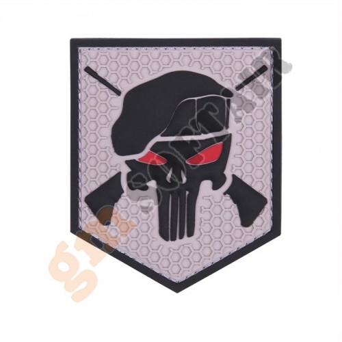 Patch 3D PVC Commando Punisher Grigia (101 INC) - Gm SoftAir Srl