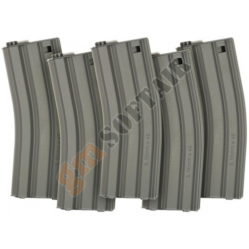 Set da 5 Caricatori Monofilari per M4 da 79bb Grey (G-08-112 G&amp;G)