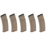 Box of 5 360bb AR15 Series Tactical Flash Magazines TAN (GB-06-07-5 Lonex)