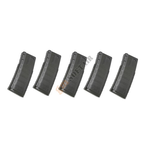 Set 5 Caricatori TWS in ABS da 140bb per M4/M16 Nero (KA-MAG-77-V-BK KING ARMS)