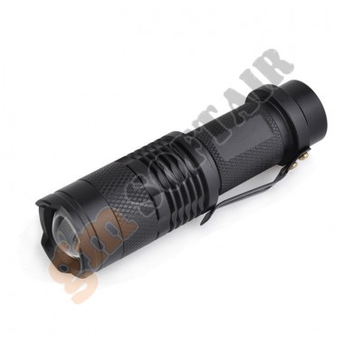 Mini Telescopic Zoom Flashlight Black (EX421 ELEMENT)