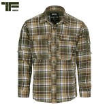 TF-2215 Flanel Contractor Shirt Brown/Green (101 Inc.)