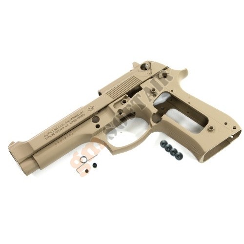 Aluminum Slide &amp; Frame for MARUI M9 (TAN) (M92F-05(B)TAN Guarder)