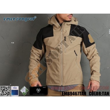 Blue Label Fierce Capture Triple Tech Jacket TAN Size M (EMB9467 Emerson)