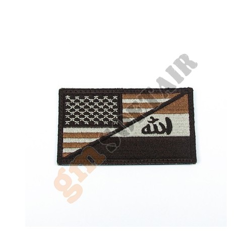 Patch US&amp;IRAQ Military Maneuvers TAN Embroided (KA-AC-2141-TAN King Arms)