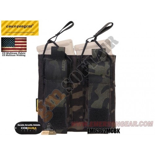 Tasca Porta Caricatore Doppio (5.56 e 9mm) Open Top Multicam