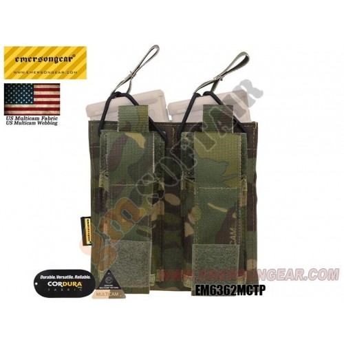 Tasca Porta Caricatore Doppio (5.56 e 9mm) Open Top Multicam