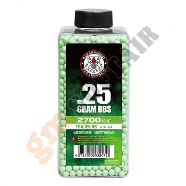 2700bb 0.25g Tracer BBs Bottle - GREEN (G-07-265 G&G)