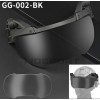 Tactical Helmet Flip Goggles - Black (GG-002-BK Wosport)