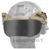 Tactical Helmet Flip Goggles - Black (GG-002-BK Wosport)