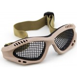 Tactical Goggles - Steel Mesh - Black (GG-MA-01-BK Wosport)