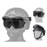 Tactical Helmet Flip Goggles - Black (GG-002-BK Wosport)