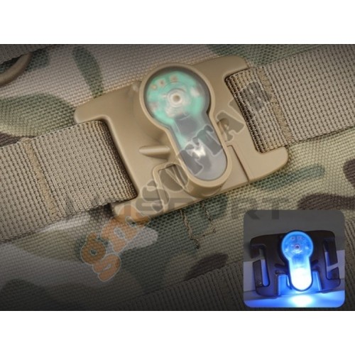 MOLLE Webbing Tactical Signal Light - TAN - Led BLU (LT-06-T-B Wosport)