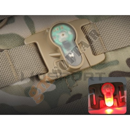 MOLLE Webbing Tactical Signal Light - TAN - Led BLU (LT-06-T-B Wosport)