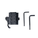 M-Lok & Keymod 1 O'Clock Offset Rail - Black (ME08032 Metal)