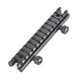 Height Rail Mount 0.5 inch - 8 slot - Black (ME09019 Metal)