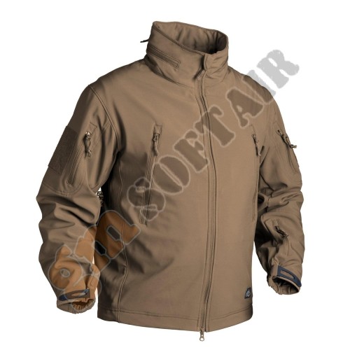 Gunfighter Jacket Shark Skin Windblocker Mud Brown tg. M (KU-GUN-FM Helikon-Tex)