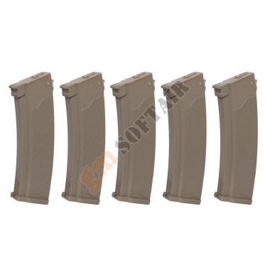 Set 5 Caricatori S-MAG Mid-Cap da 175bb AK - TAN (SPE-05-032795 Specna Arms)